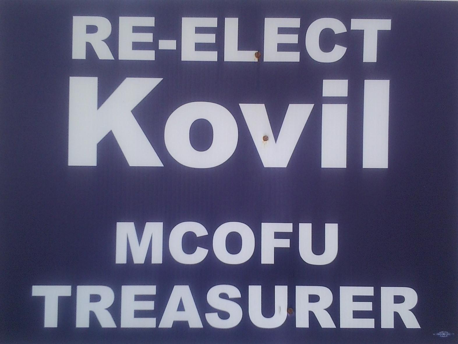 Vote To Re-Elect Walter Kovil MCOFU Treasurer - Chris Murphy Media